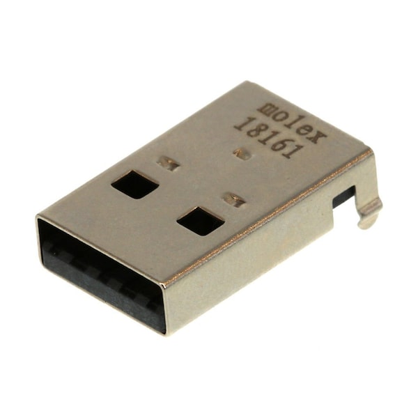 Molex Usb Connector, 4 Contact(S), Male, Right Angle, Solder Terminal, Locking, Plug 480370001 - main